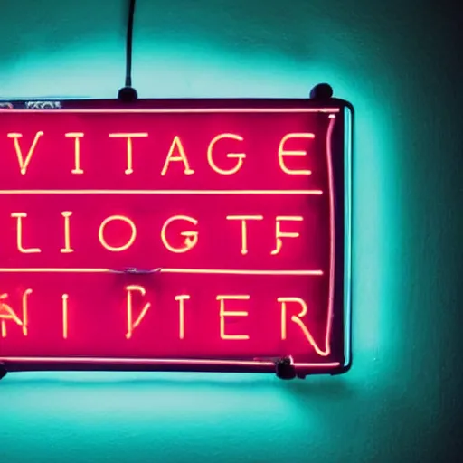 Image similar to vintage neon sign