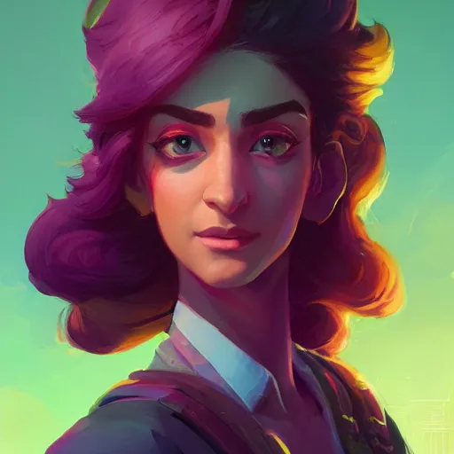 Image similar to profile portrait, maya ali mage, gloomhaven, dynamic lighting, gaudy colors, octane render aesthetic, matte painting concept art, official fanart behance hd artstation by jesper ejsing, by rhads and makoto shinkai and lois van baarle and ilya kuvshinov and rossdraws