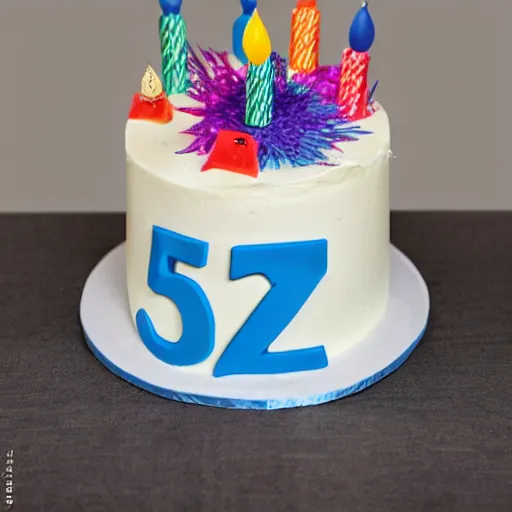 Prompt: HD photo of a birthday cake with the number 25 on it