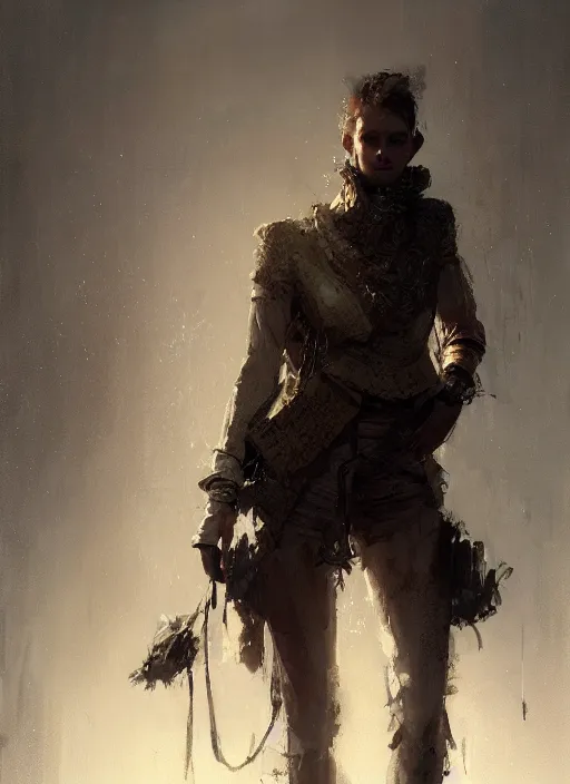 Image similar to movie character and sidekick, animsted, beautiful face, rule of thirds, intricate outfit, spotlight, by greg rutkowski, by jeremy mann, digital painting