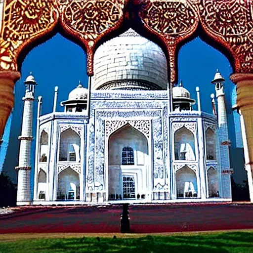 Image similar to the taj mahal made out of cubes