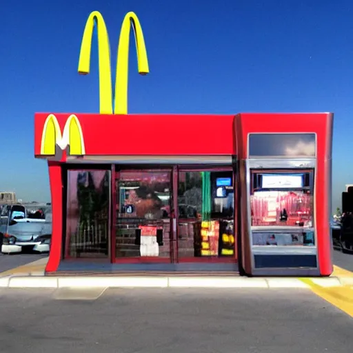 Prompt: futuristic mcdonald's