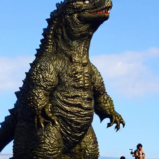 Image similar to godzilla, bong