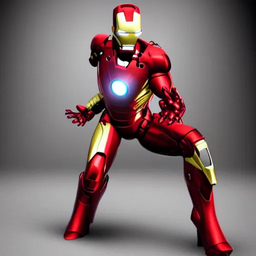 Image similar to ironman with a female body shape