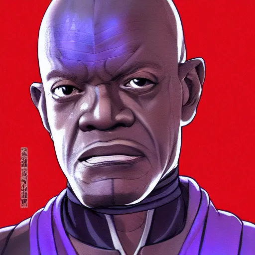 Prompt: portrait of mace windu, anime fantasy illustration by tomoyuki yamasaki, kyoto studio, madhouse, ufotable, trending on artstation