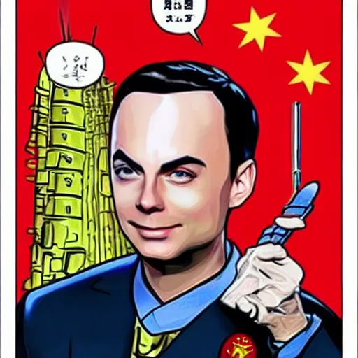 Image similar to sheldon cooper nuking china as president