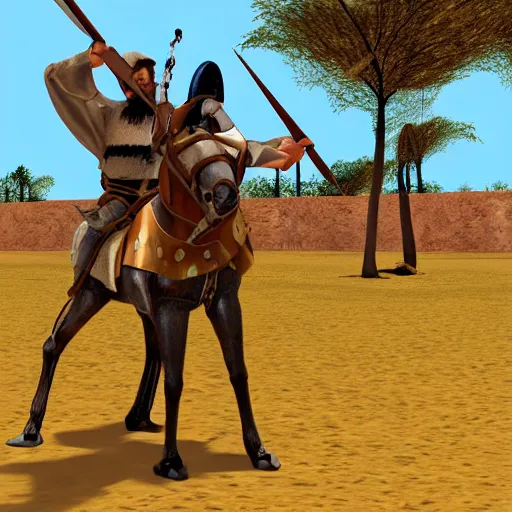 Prompt: don quixote and sancho panza in second life