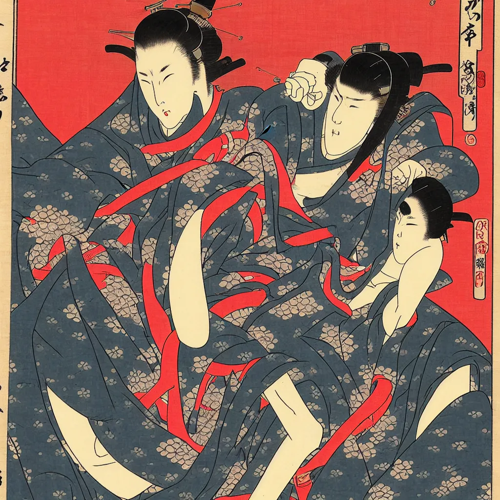 Image similar to ukiyo - e cyberpunk