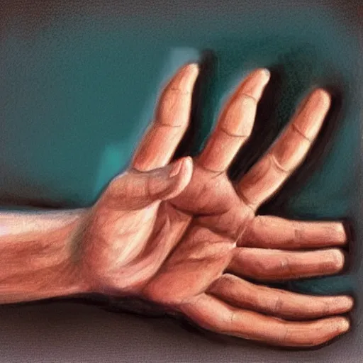 Prompt: detailed study of a human hand