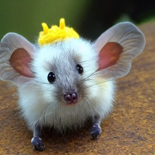 Prompt: bumble-dumbo bee-rat, cute fuzzy animal photo