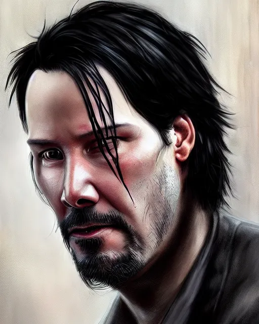 Prompt: keanu reeves as a ghost, hyper realistic face, beautiful eyes, fantasy art, in the style of greg rutkowski, intricate, hyper detailed, smooth