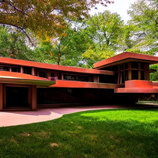 Image similar to a cubist frank lloyd wright house