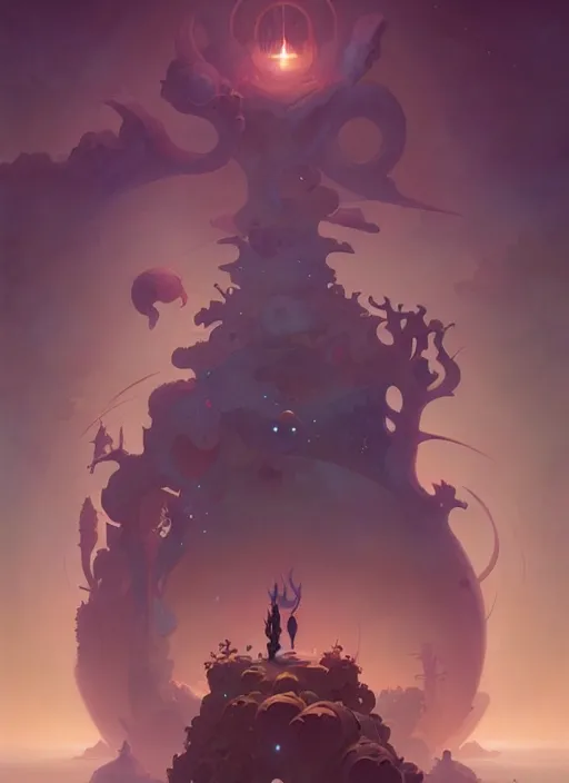 Prompt: the infinite, by peter mohrbacher, tarmo juhola, ivan laliashvili, james gurney, moebius, roger dean