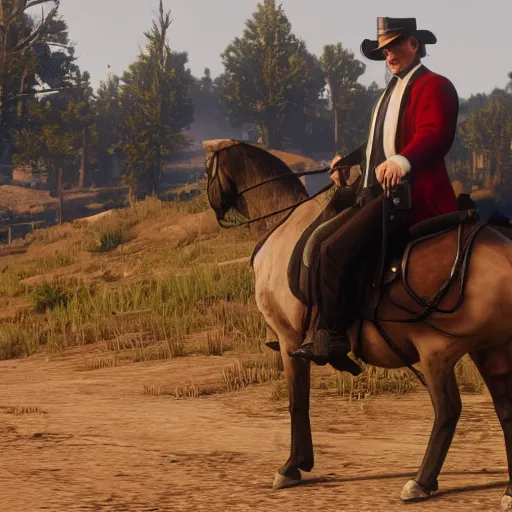 Image similar to Donald Trump in red dead redemption 2 4K quality