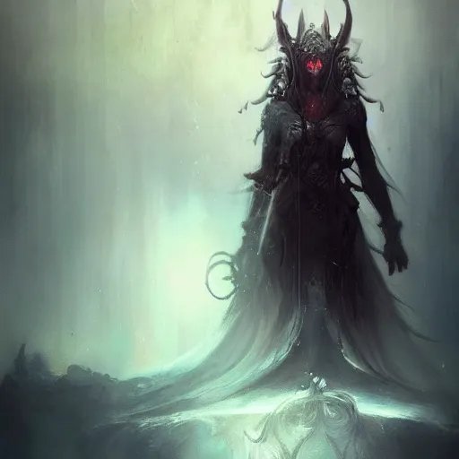 Image similar to the demon king by bastien lecouffe deharme