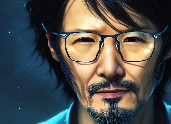 Prompt: highly detailed portrait of hideo kojima, in no game no life, stephen bliss, 8 k, unreal engine, fantasy art by greg rutkowski, loish, rhads, ferdinand knab, makoto shinkai and lois van baarle, ilya kuvshinov, rossdraws, tom bagshaw, global illumination, radiant light, detailed and intricate environment