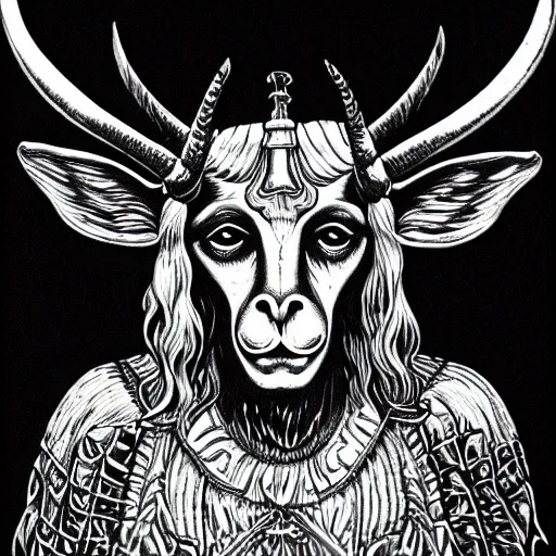 Prompt: portrait of baphomet