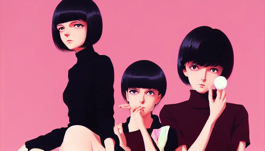 Image similar to the two complementary forces that make up all aspects and phenomena of life, by ilya kuvshinov