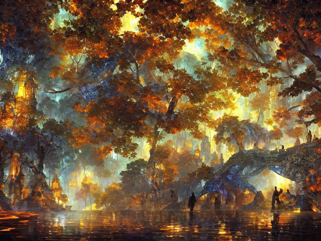 Image similar to cryengine render by android jones, james christensen, rob gonsalves, leonid afremov and tim white