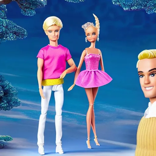 Prompt: Barbie and Ken as Unicorns