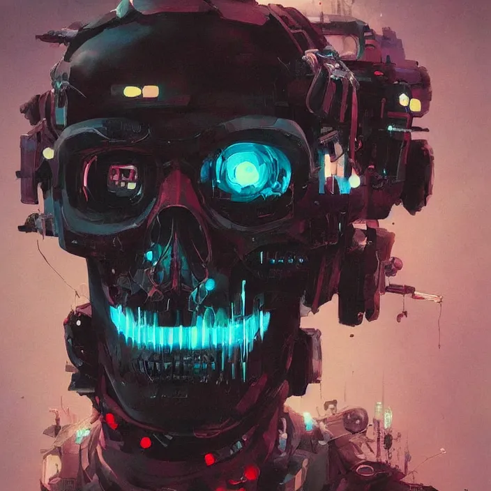 Image similar to a beautiful painting of a cyberpunk skull by sergey kolesov and pascal blanche and ruan jia and malika favre, in style of noir illustration. colorful comic, symmetry, sci fi, hyper detailed. octanev render. trending on artstation