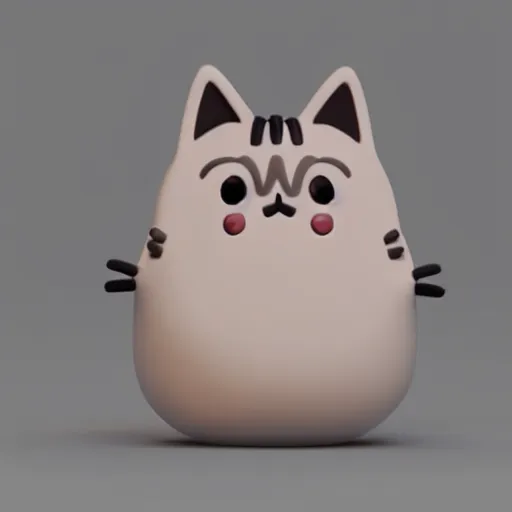 Prompt: Pusheen the cat as a pokemon cute, 3d render, octane render
