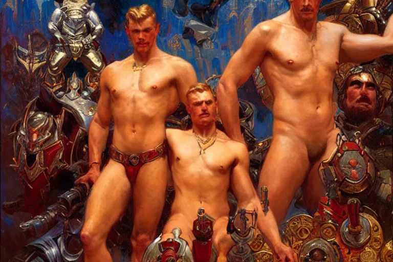 Image similar to eternals, painting by gaston bussiere, craig mullins, j. c. leyendecker, tom of finland