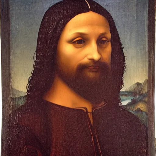 Prompt: Leonardo da Vinci portrait of Mutahar Anas