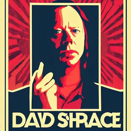 Prompt: david - spade poster by shepard fairey