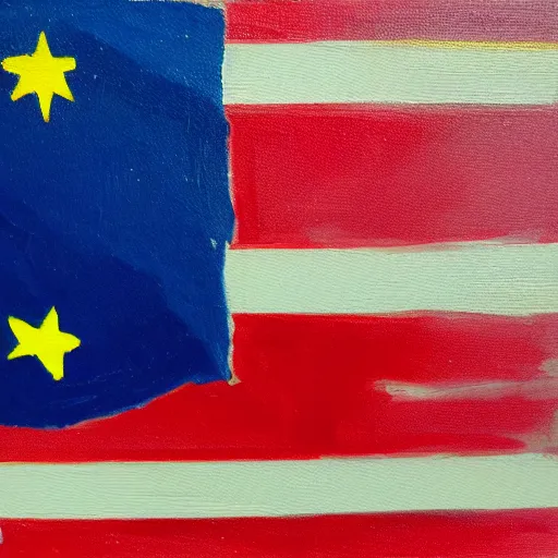 Prompt: an oil painting of the european flag