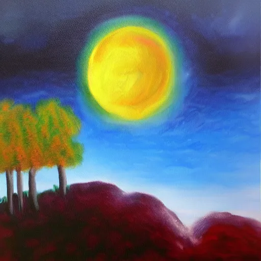 Prompt: ' a world at peace'- a painting by bob ross