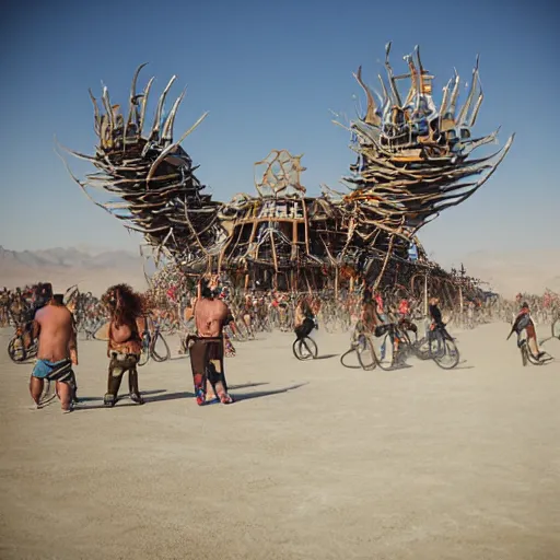 Prompt: thunderdome battle at burning man