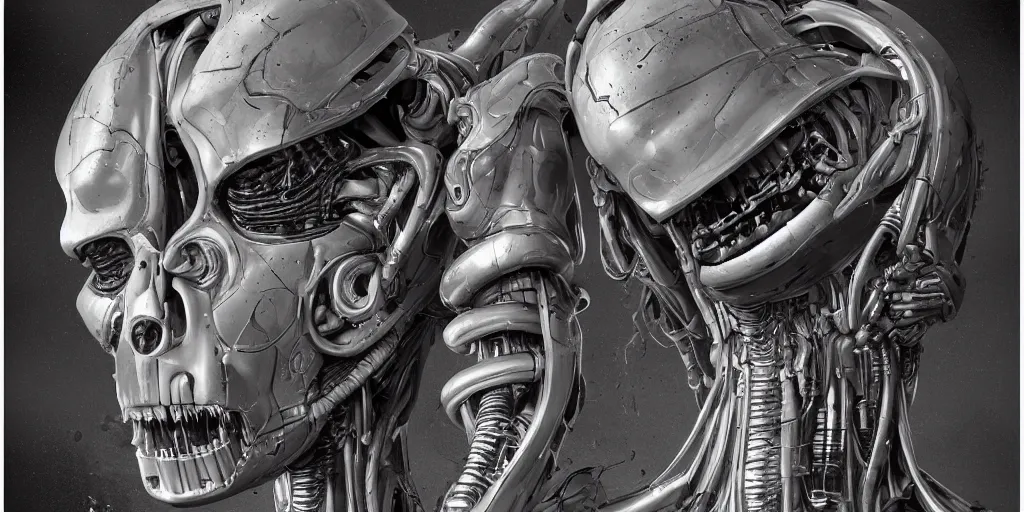 Image similar to robot by giger alien artstation