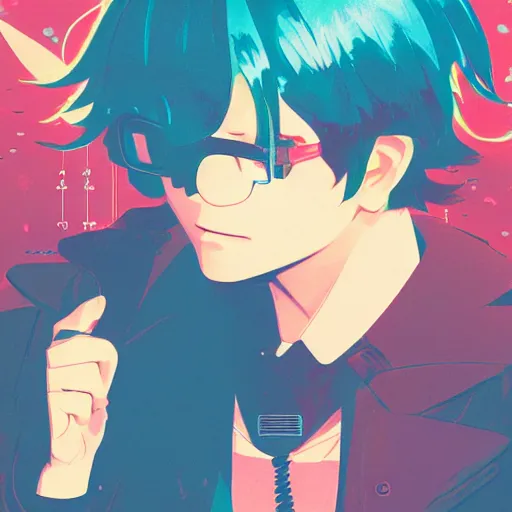 Image similar to a ultradetailed hacker profile picture by sachin teng x makoto shinkai, stylish