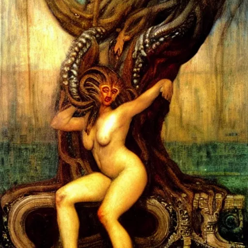 Image similar to Medusa by Arnold Böcklin