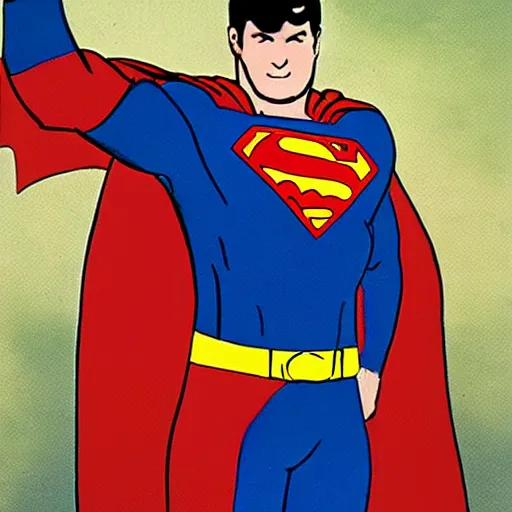 Prompt: Batman dressed as Superman, Barnet, Will