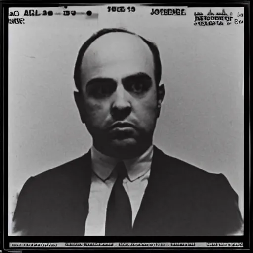 Image similar to Al Capone mugshot 4K details