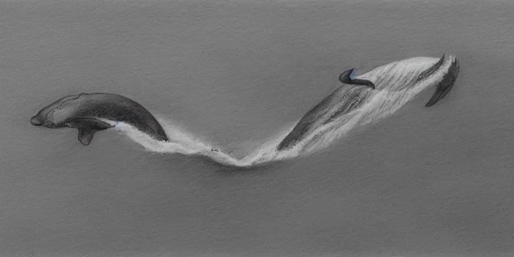 Prompt: a dark cloudy day, a whale swimming in the sky, pencil drawing, ultra realistic, dmt