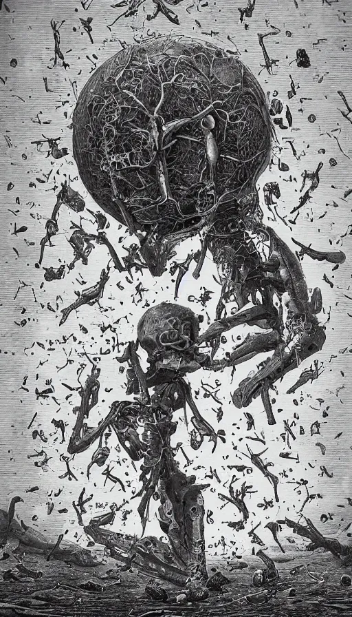 Image similar to The end of an organism, by André François