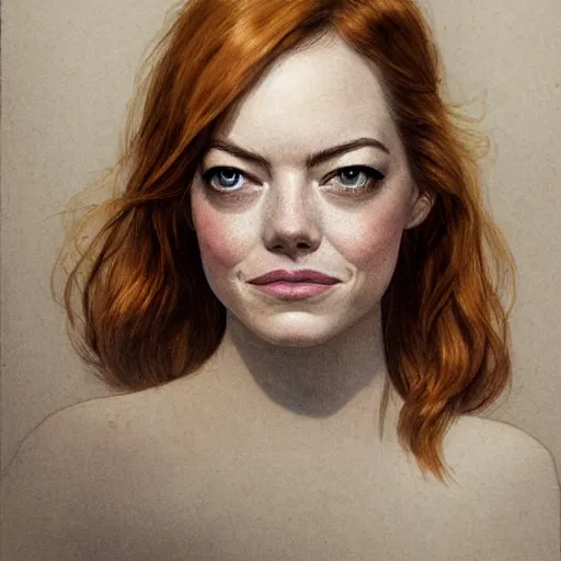 Image similar to emma stone, by jean - baptiste monge