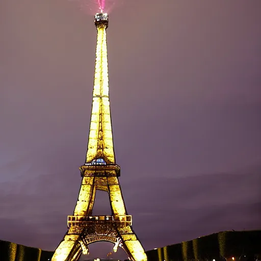 Prompt: paris tower eiffel, selfie, night fireworks, 8 k, higly detailed