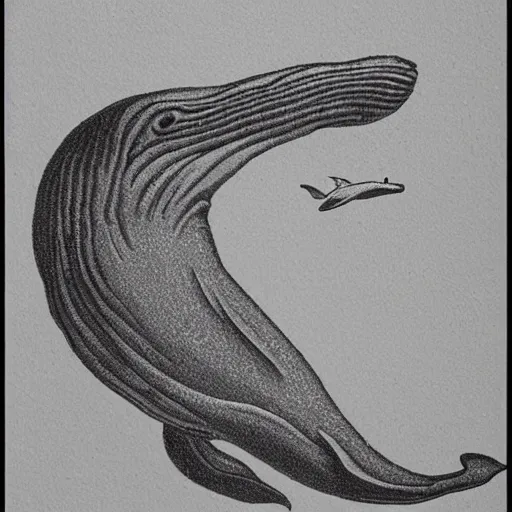 Image similar to a whale flying,