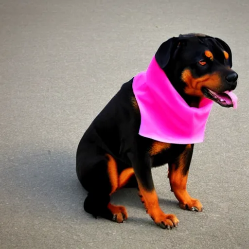 Image similar to rottweiler wearing a pink shirt