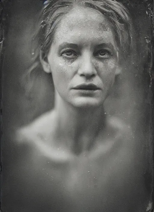 Image similar to portrait of a women, hyperrealism, photo realistic, detailed, award winning photograph, cinematic lighting, ambrotype wet plate collodion by shane balkowitsch