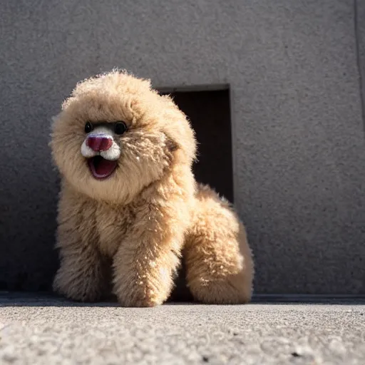 Prompt: LOS ANGELES, CA, USA-SEP 20, 2017: The most cute-adorable-huggable-fluffy self-aware creature that emerged from the opening of the Hellmouth, DSLR 4k+