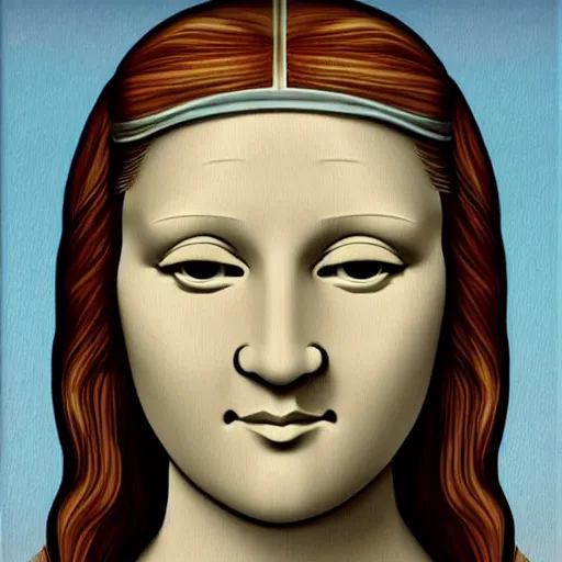 Image similar to the (monalisa) perfectly symmetrical