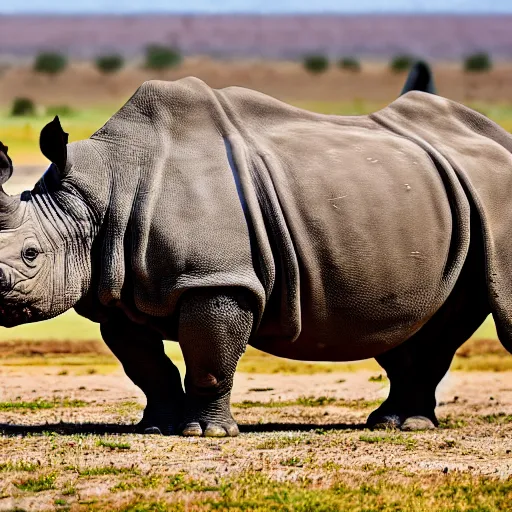 Prompt: a diamond rhino.