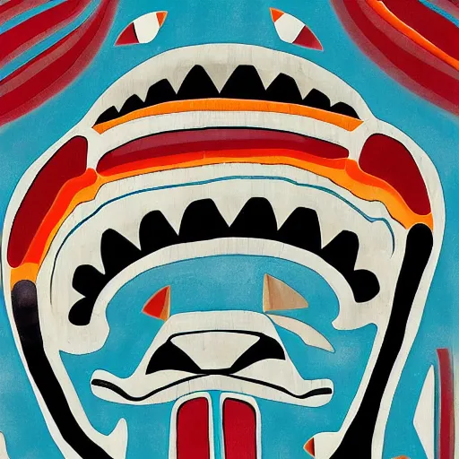 Image similar to haida, pacific northwest, formline whale, native american art