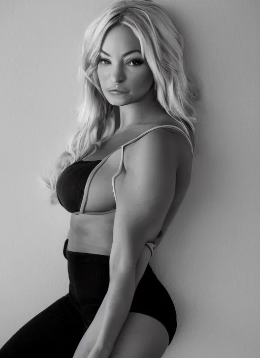 Image similar to portrait of lindsey pelas studying in harvard university, by charlotte grimm, natural light, detailed face, beautiful features, symmetrical, canon eos c 3 0 0, ƒ 1. 8, 3 5 mm, 8 k, medium - format print, half body shot