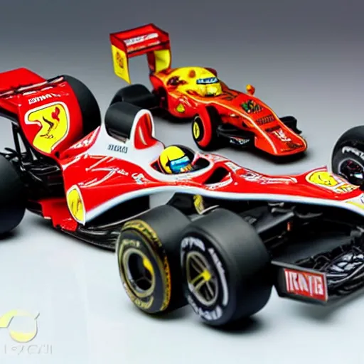 Prompt: hot wheels, formula 1, ferrari